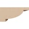 Ekena Millwork 5"W x 10"D x 5"H Wide Alpine Rough Cedar Woodgrain TimberThane Corbel, Primed Tan CORUR05X10X05ALPRCPR - alternate 3
